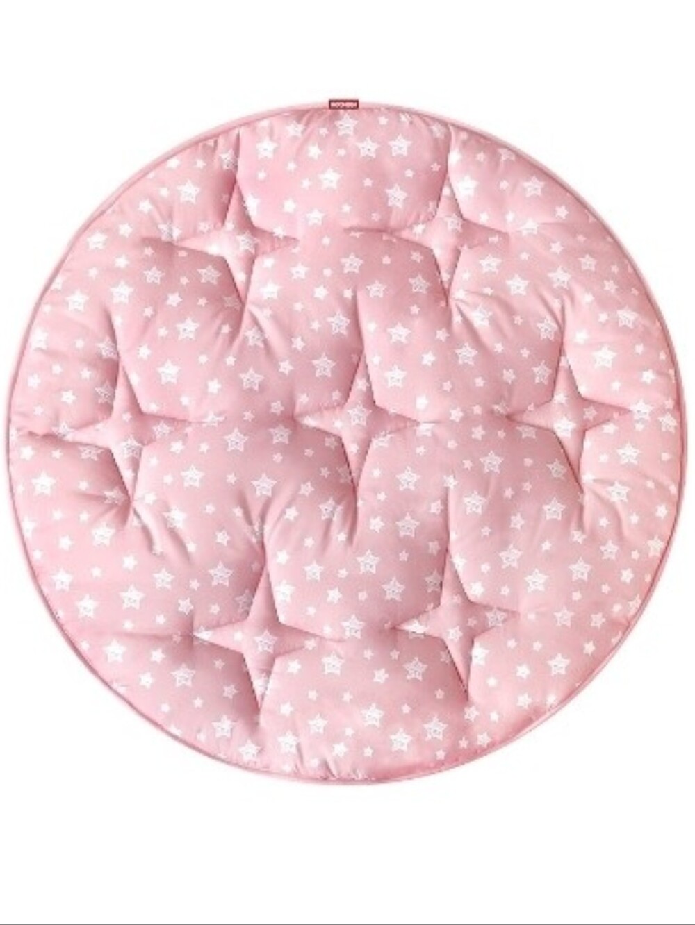Moonsea Round 40" Nursery Baby Play Mat Pink With White Stars New